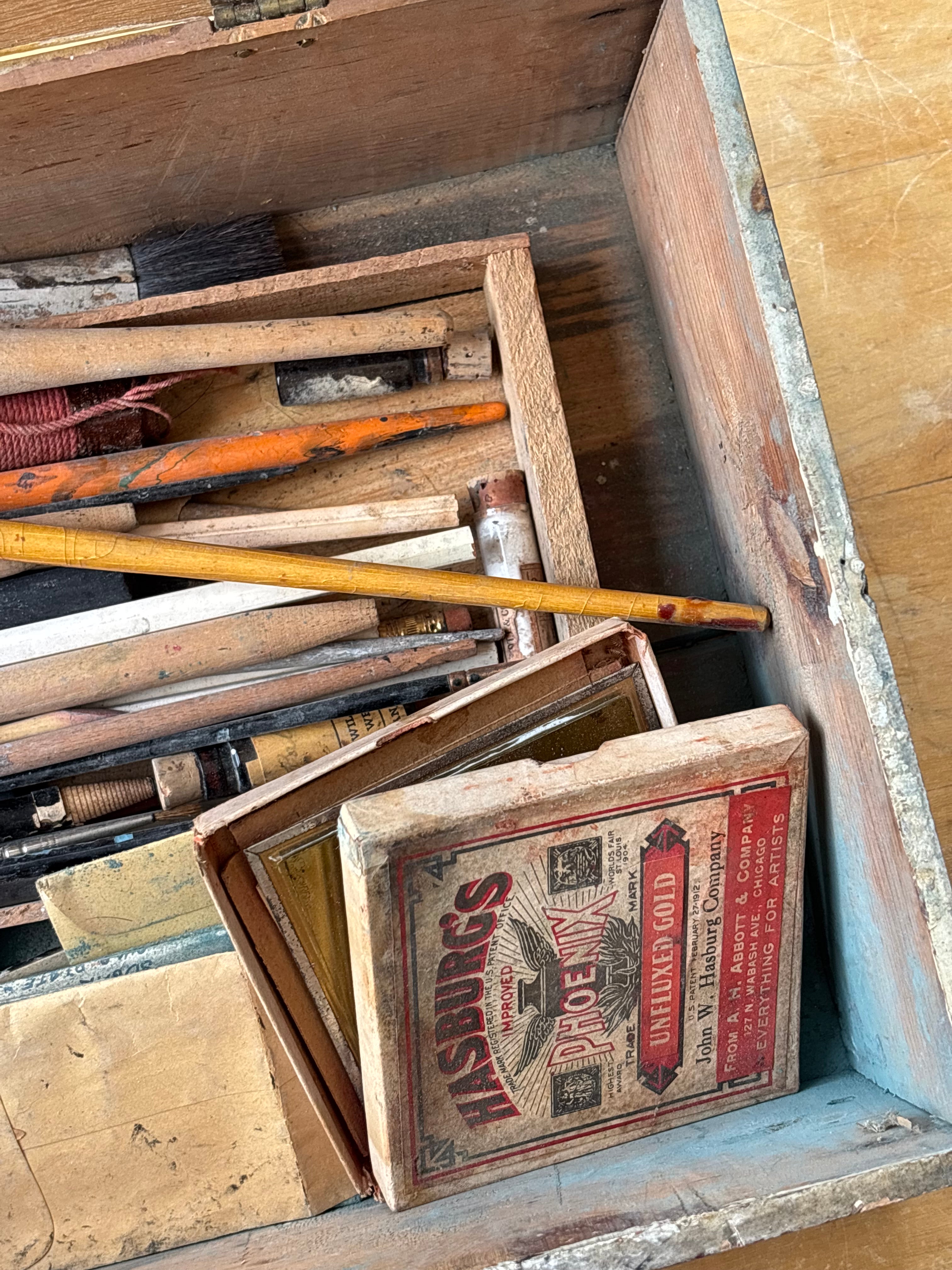 Antique Folk Artists Box