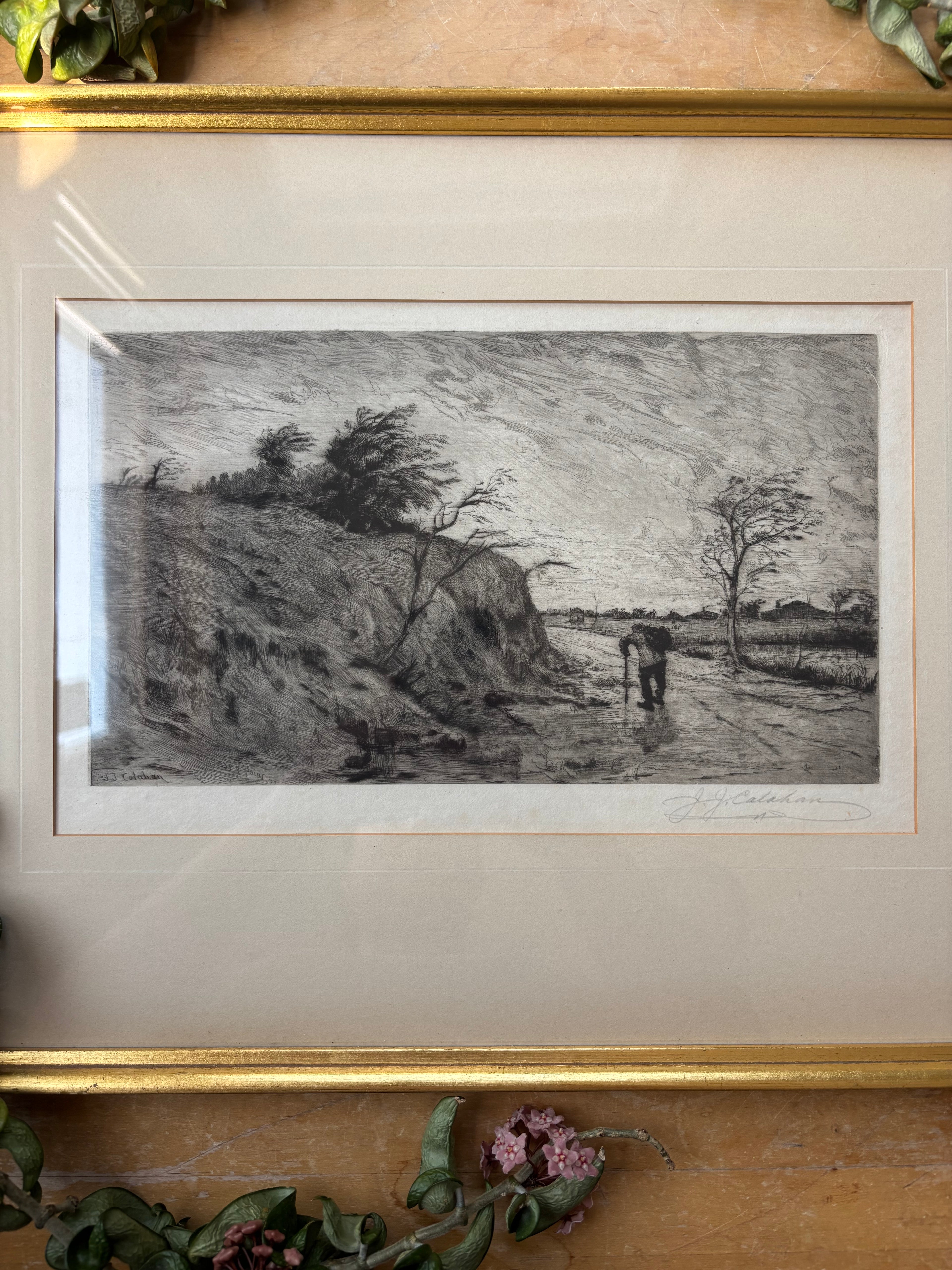Antique J.J. Calahan Etching