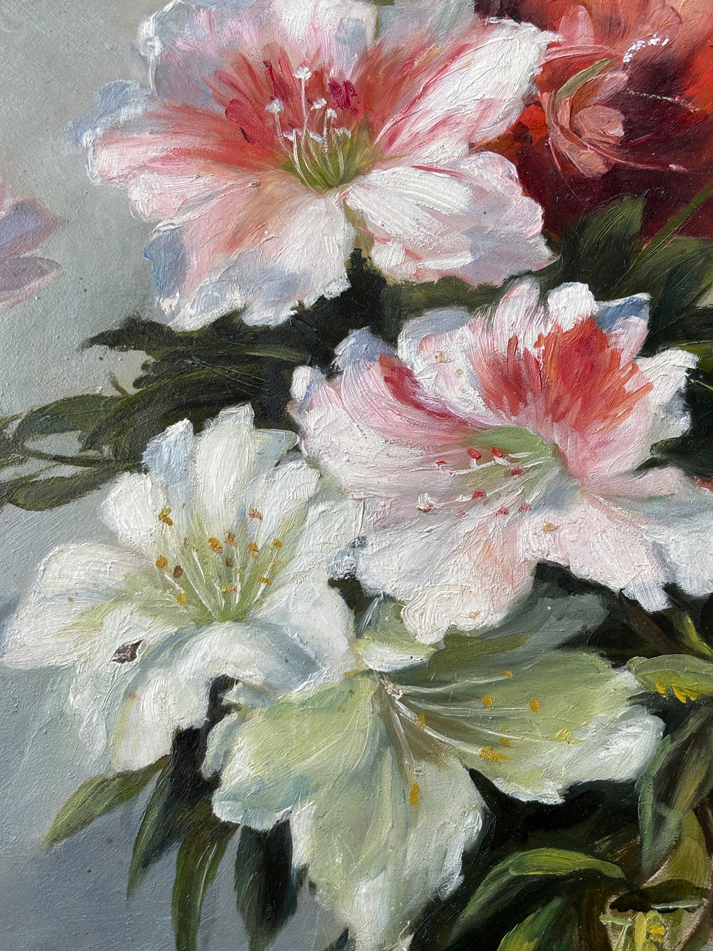 Antique Lily Still Life Painting