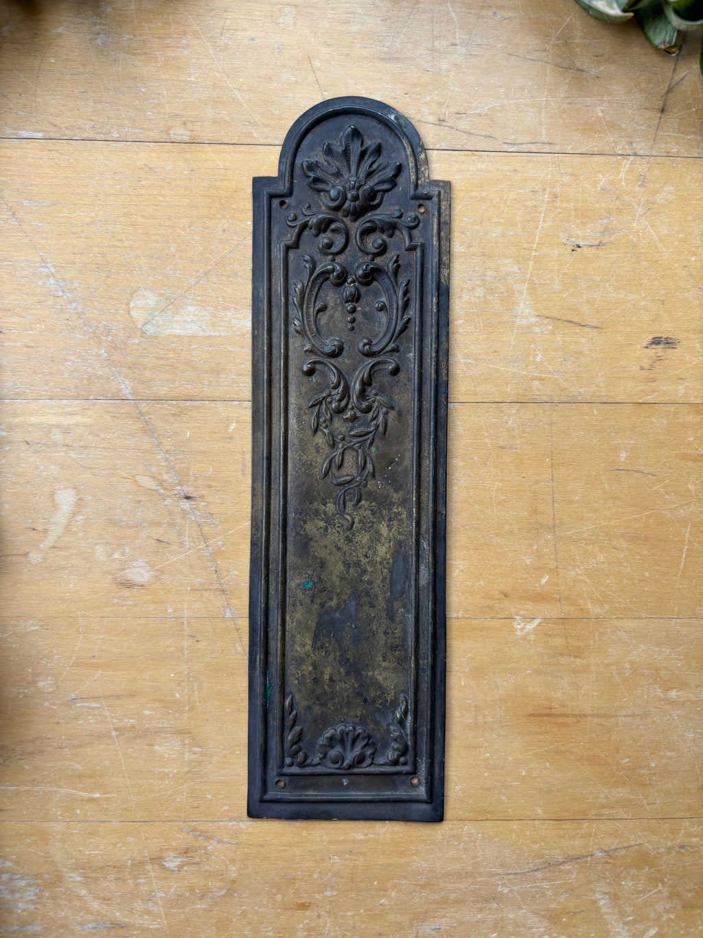 Antique Brass Door Push Plate
