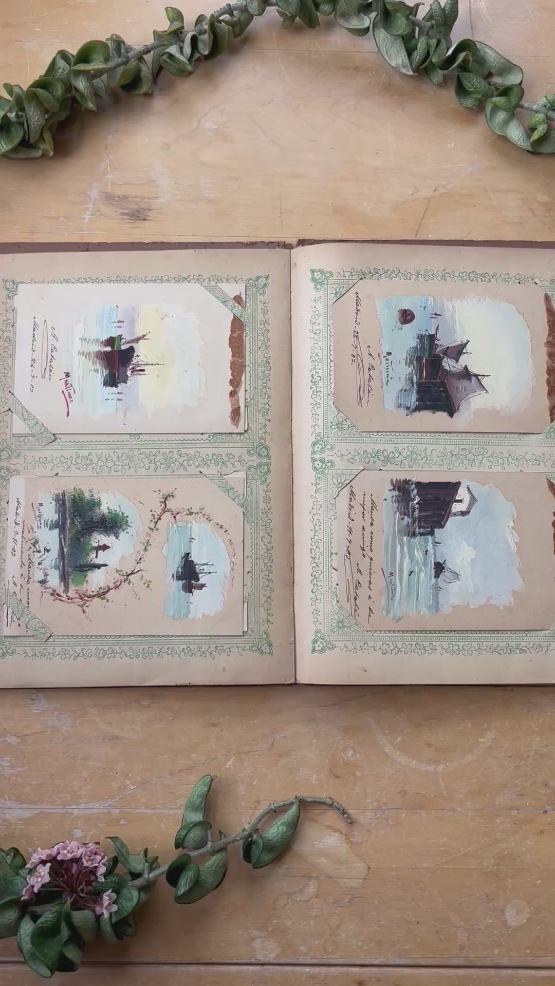 Antique Collection of Hand Painted Postcards